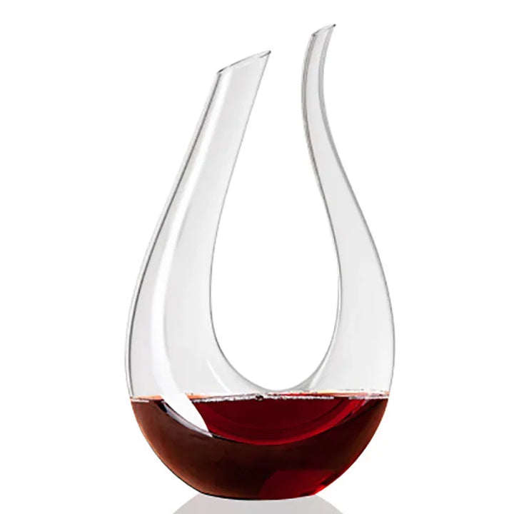Special Grade 1500ML Big Decanter U-Shaped Handmade Crystal Red Wine Brandy Champagne Glasses Decanter for Home Restaurant