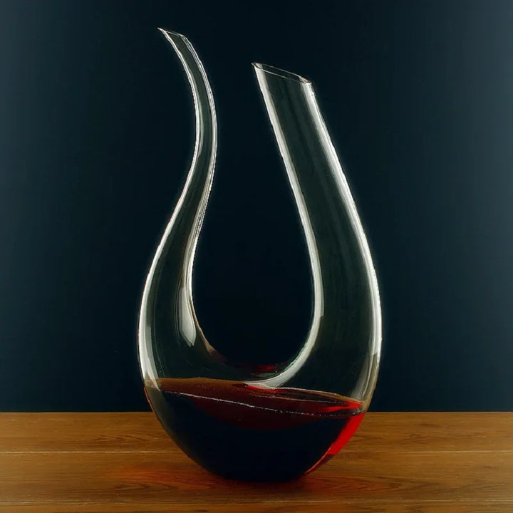 Special Grade 1500ML Big Decanter U-Shaped Handmade Crystal Red Wine Brandy Champagne Glasses Decanter for Home Restaurant